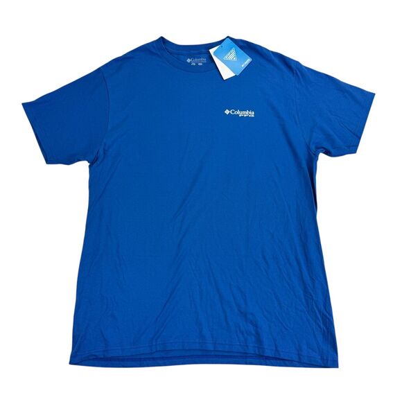 Columbia Mens PFG Grepor Regular Fit Graphic T-Shirt Blue XL - Picture 2 of 4